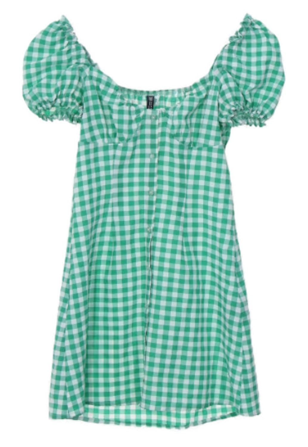 Divided H&M 체크 그린 퍼프 미니원피스 상품이미지2