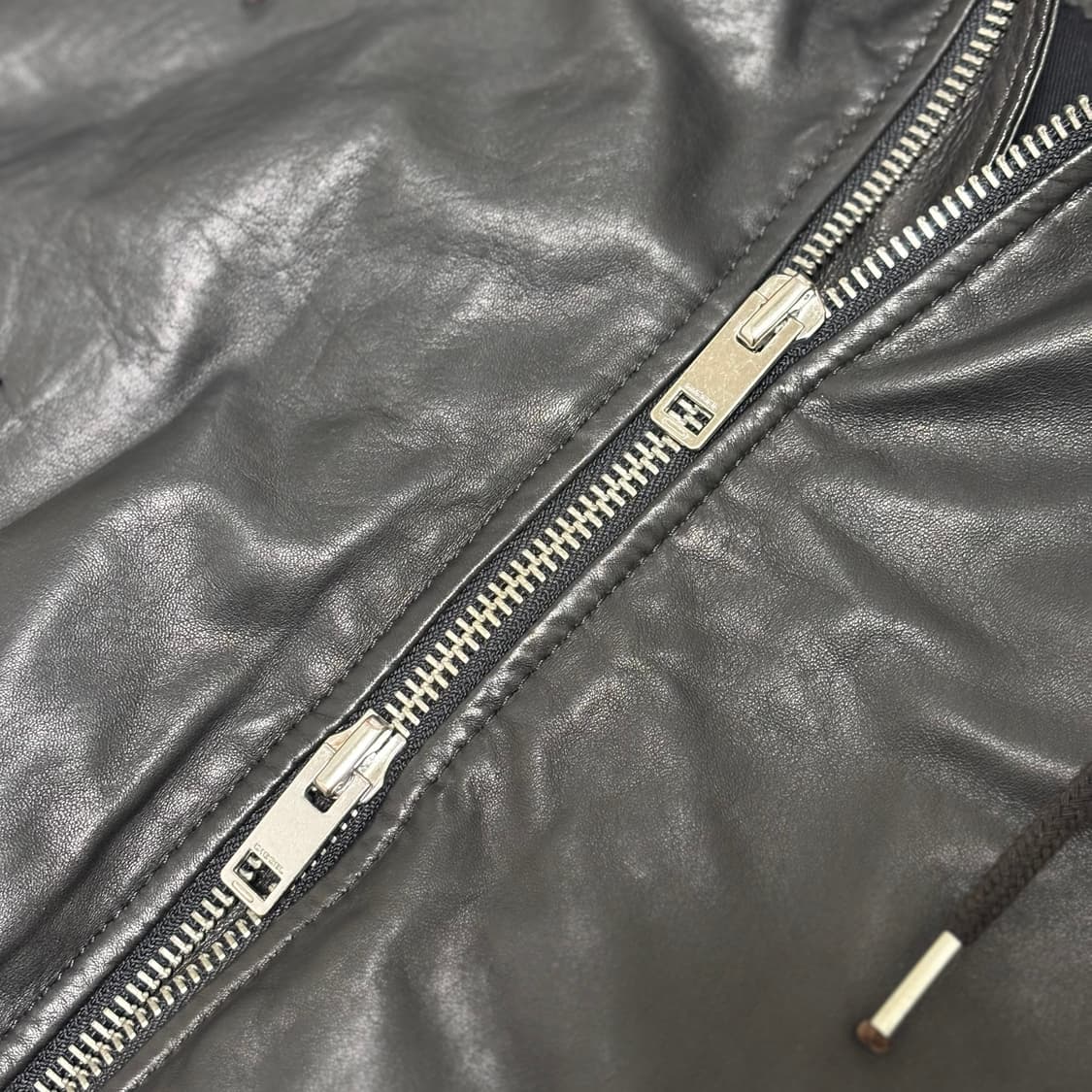 디젤(DIESEL) 램스킨 후드 레더 자켓 상품이미지5