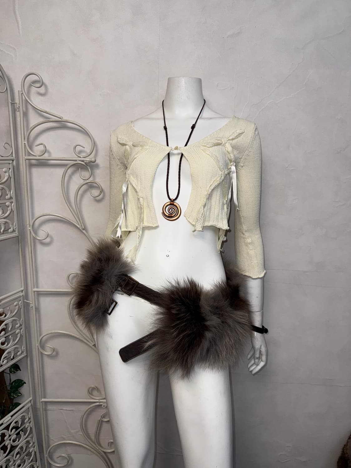 Ivory ribbon crop cardigan  상품이미지5