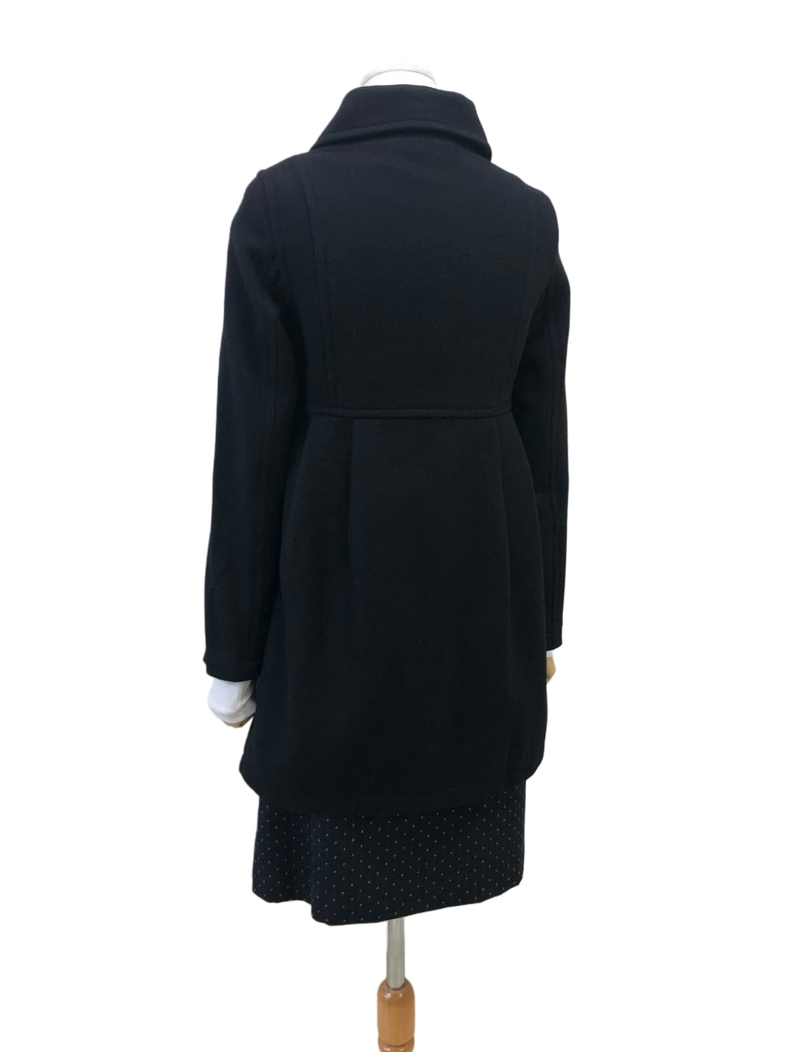 슬림핏 미디 블랙 코트 상품이미지7