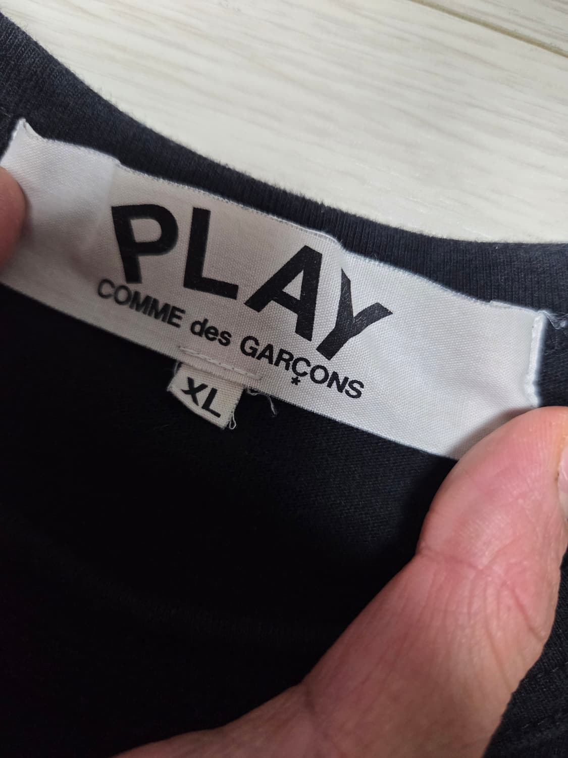 꼼데가르송 플레이 골드와펜 블랙 반팔 상품이미지3