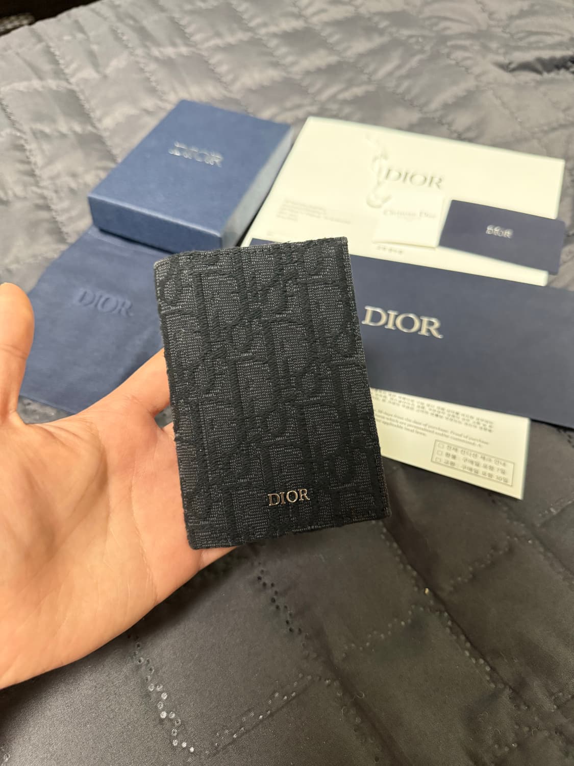 디올 24FW 오블리크 자카드 오거나이저 카드지갑 블랙 상품이미지1