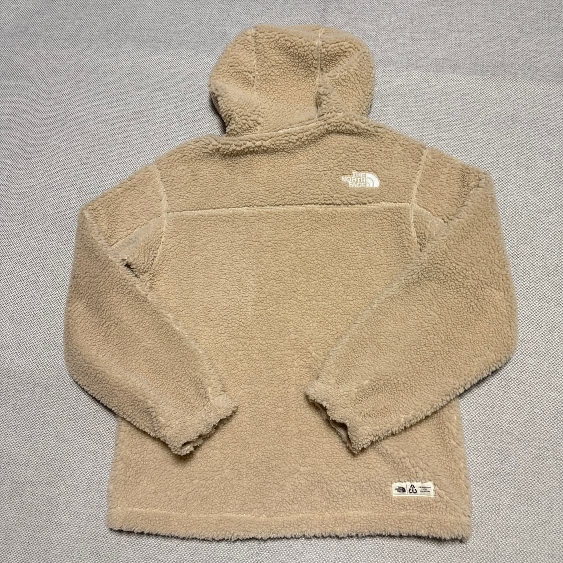 노스페이스 플레이 그린 플리스 후드 라이트 베이지 M 상품이미지7