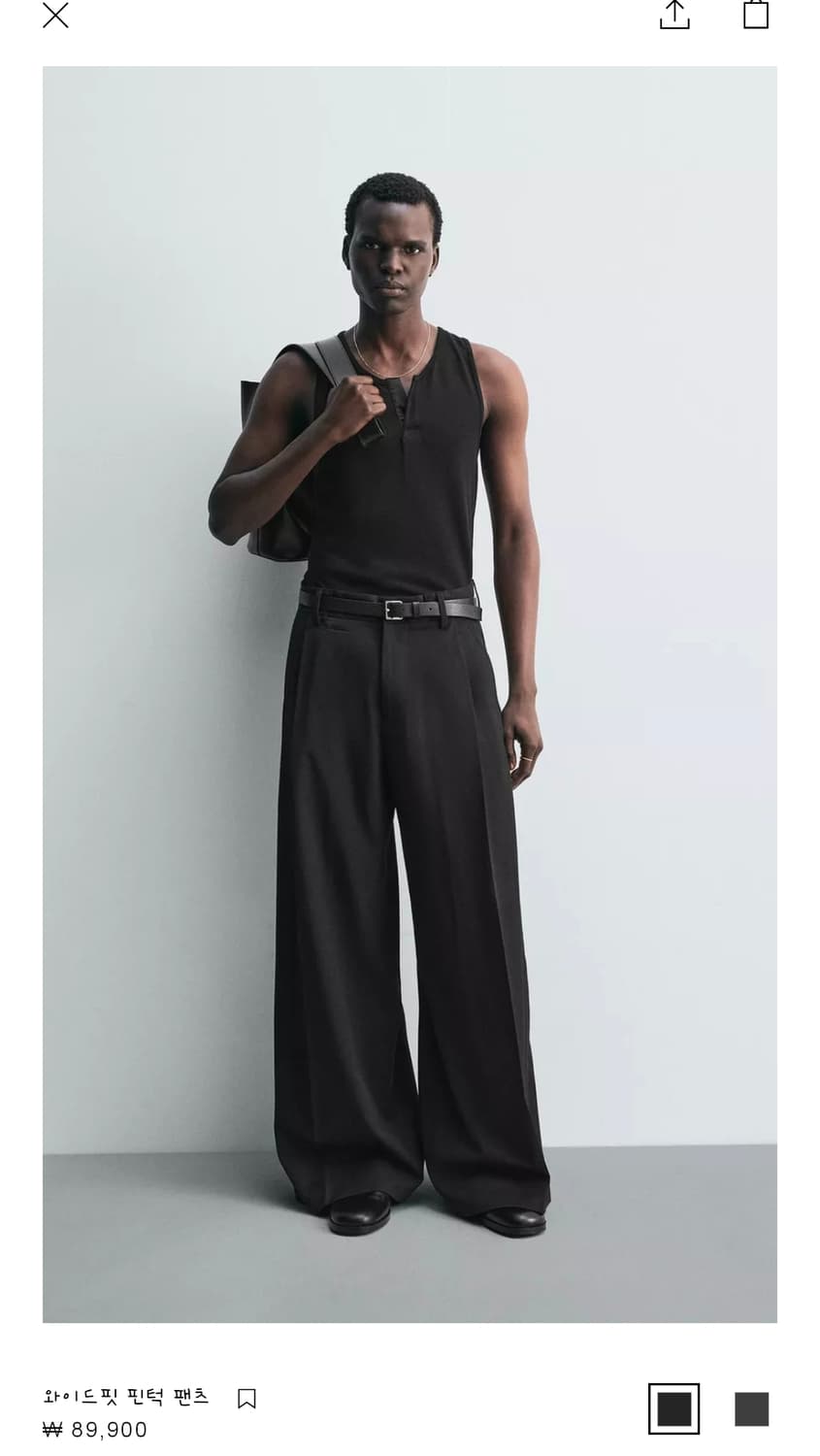 Zara 와이드핏 핀턱 팬츠 상품이미지1