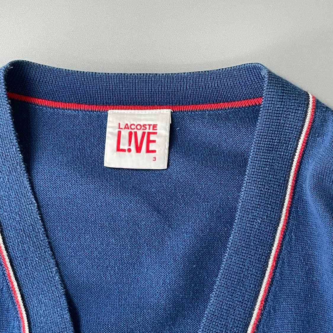 (95) 라코스테 블루 티핑 브이넥 가디건 상품이미지4