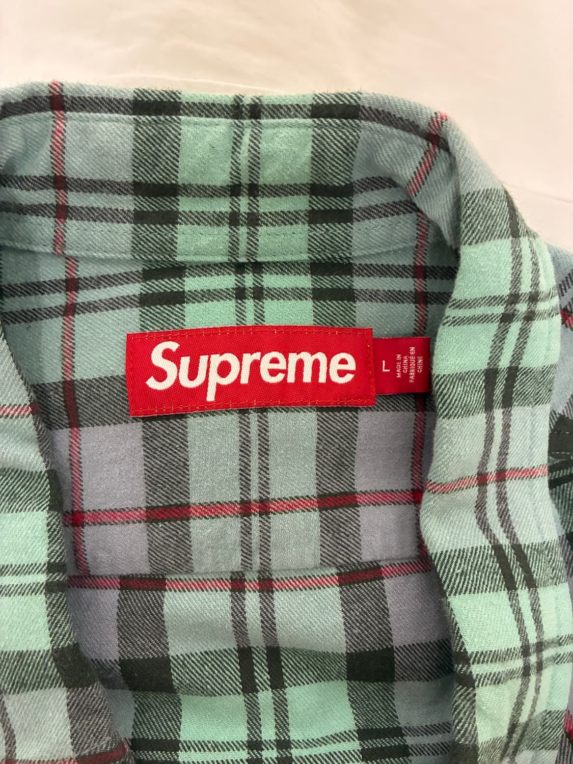 슈프림 플레이드 플란넬 셔츠 블루 - 24FW 상품이미지2