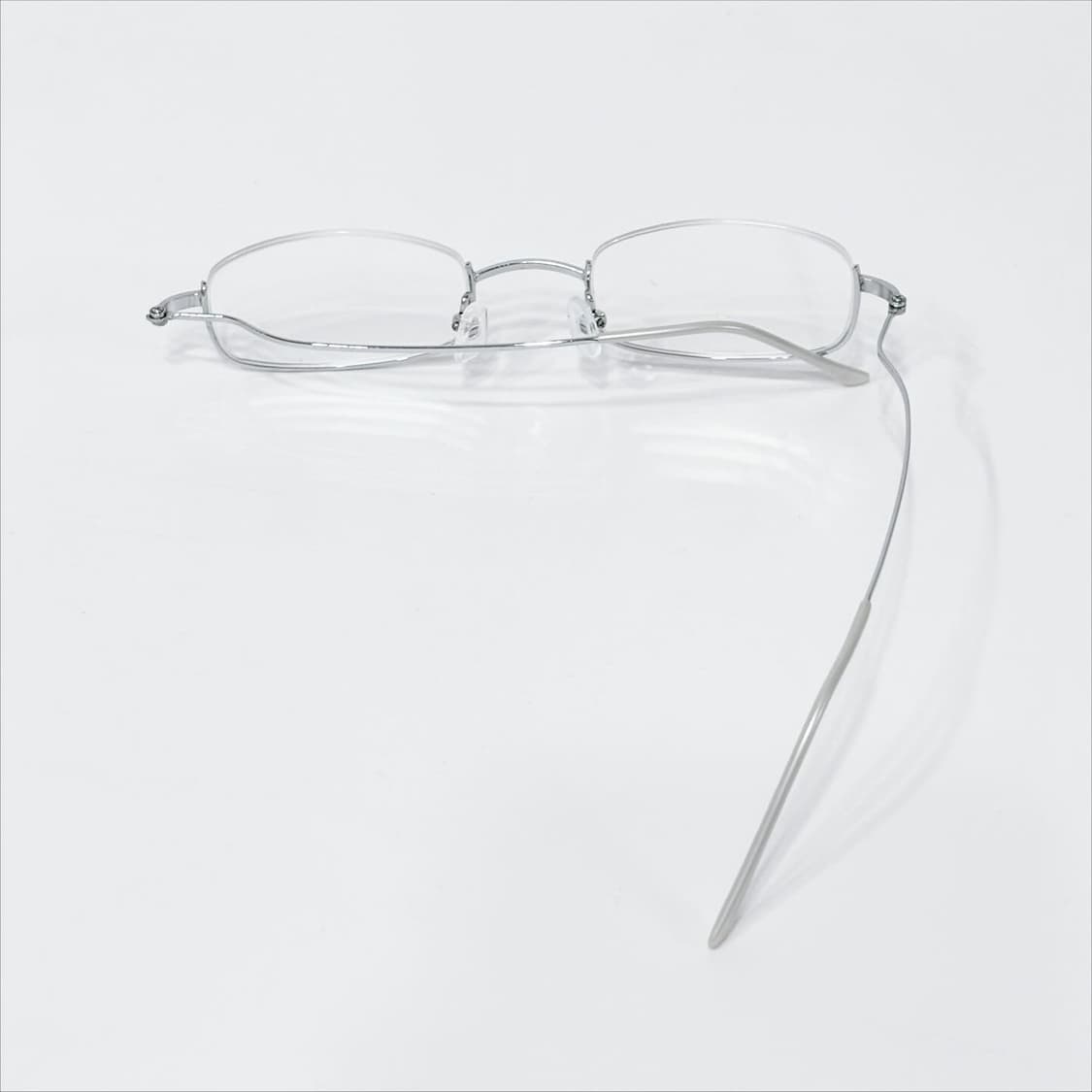 실버 스퀘어 역반무테 언더림 데드스탁 빈티지안경 상품이미지3
