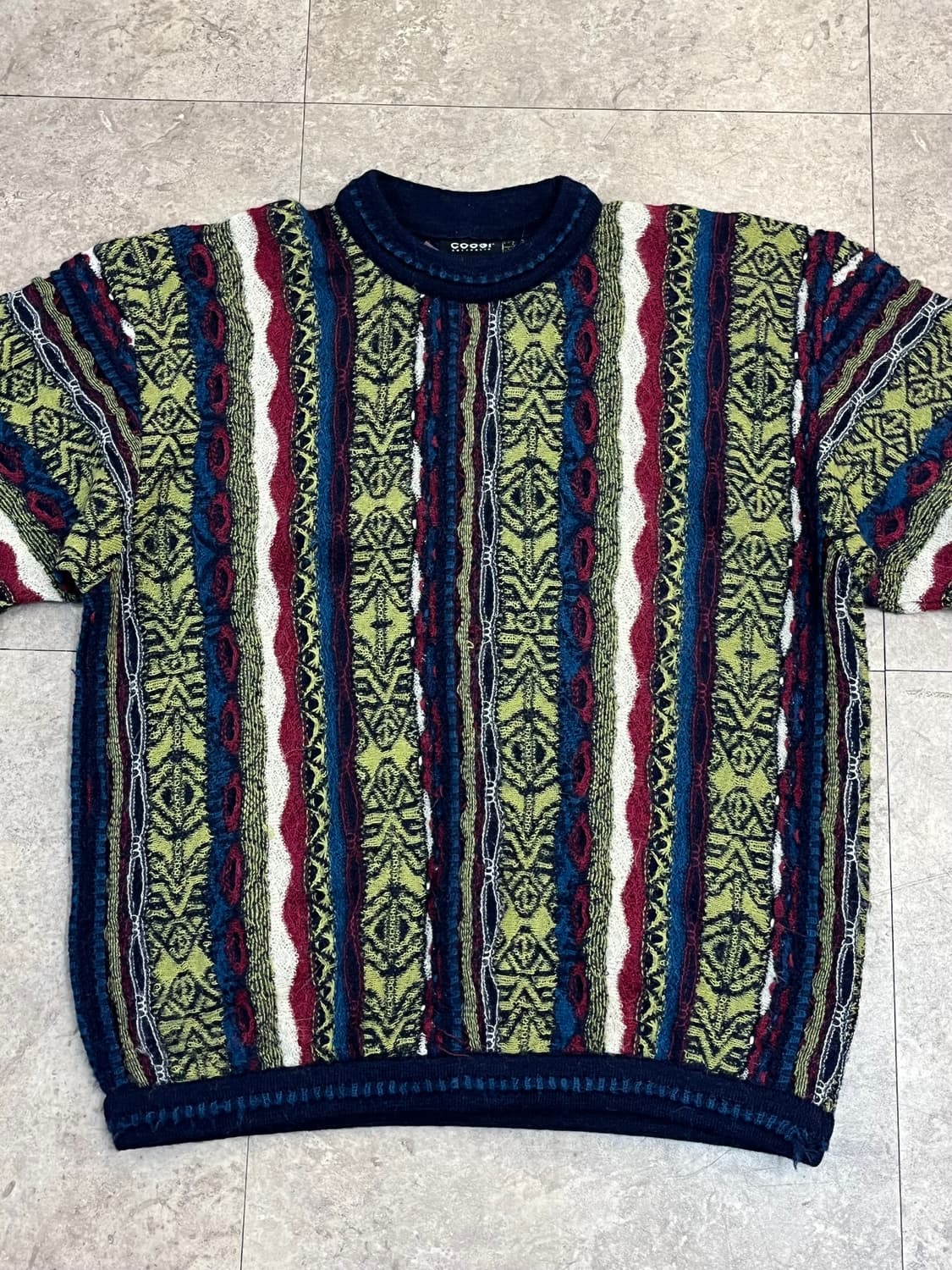 쿠지 케이블 니트 스웨터 네이비 M #csz2761 상품이미지4