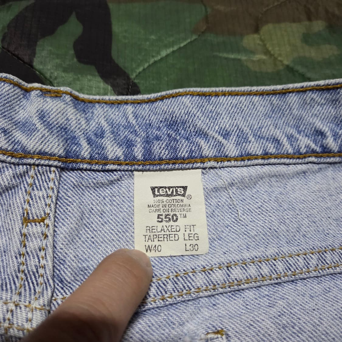 90s Vintage Levi`s 550 Orange Tab 상품이미지4