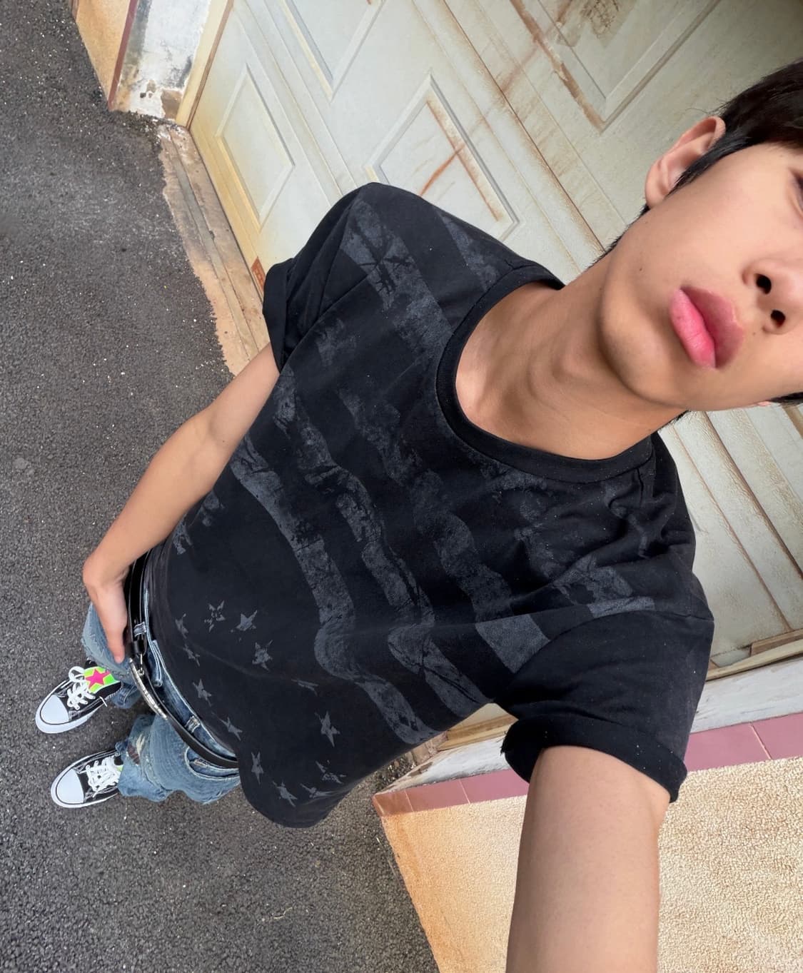 Washed Star Banner Street Tee 상품이미지3