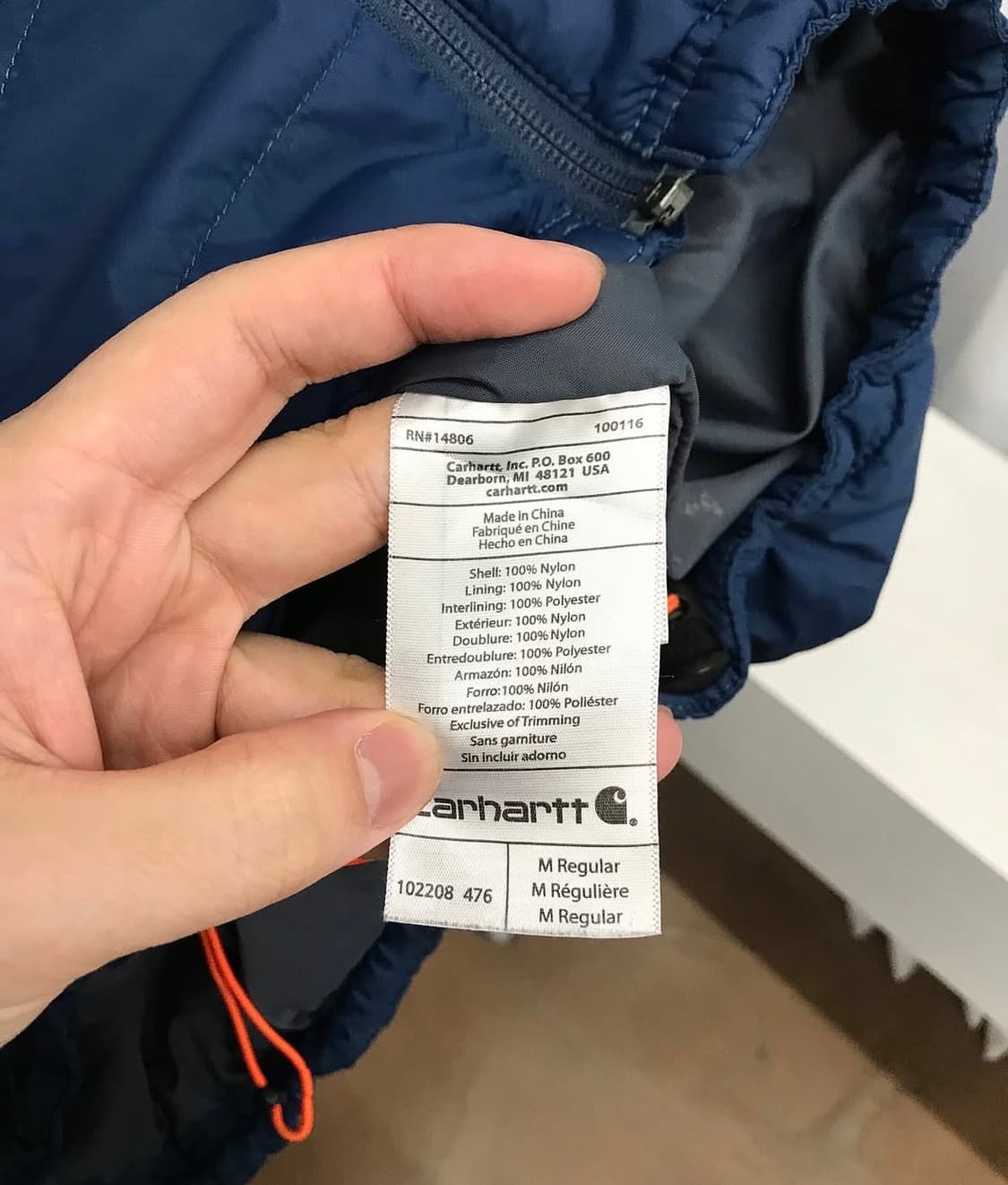 칼하트 경량 패딩 상품이미지5