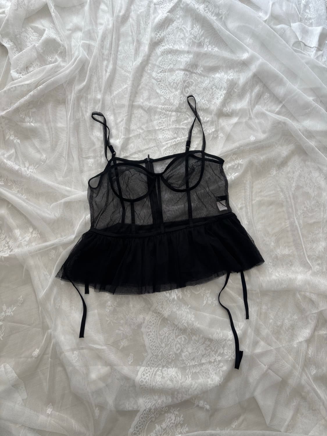 블랙 레이어드 슬립 코르셋 상품이미지1