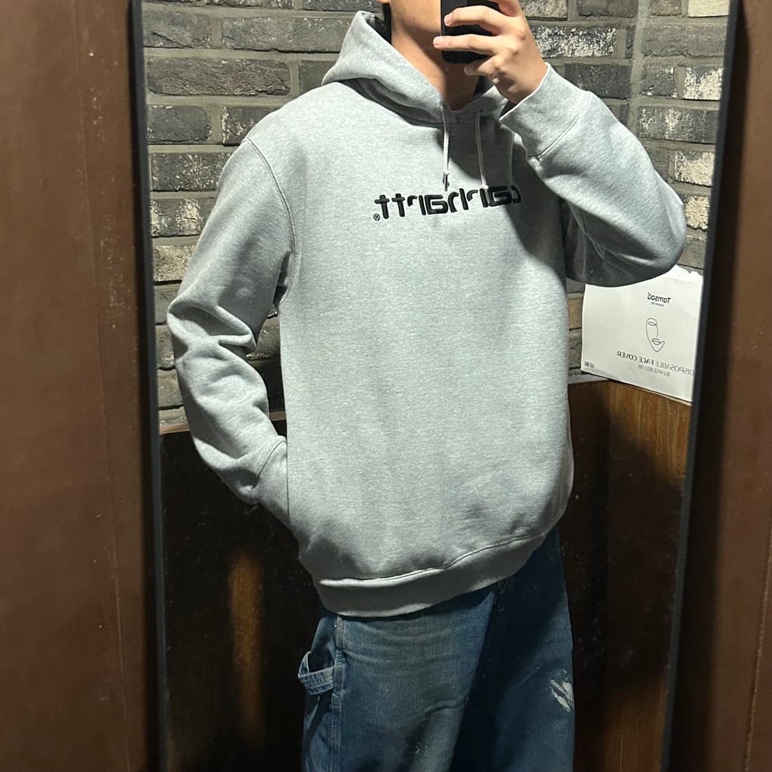 XL) 칼하트 WIP 스웨트 후디드 후드티 그레이 상품이미지9