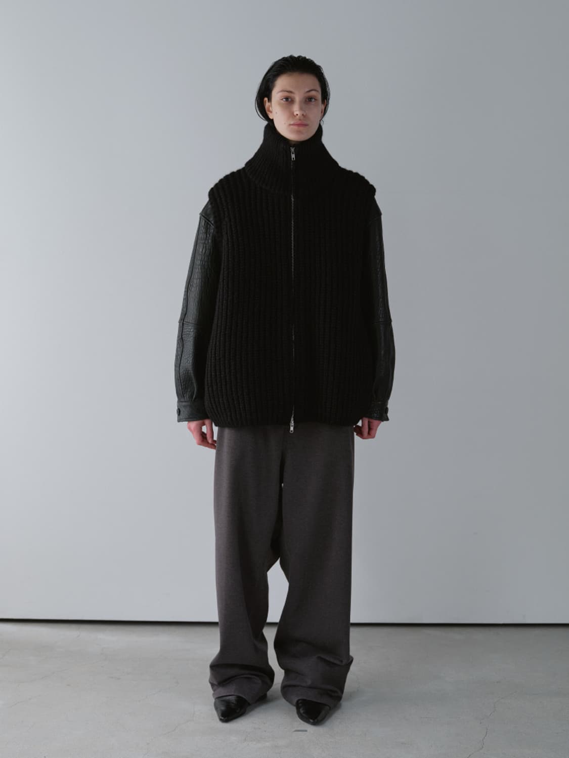 오브헤덴 니트 집업 상품이미지4