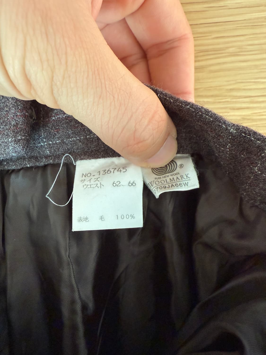 Pre owned 울 스커트(울마크) 상품이미지6