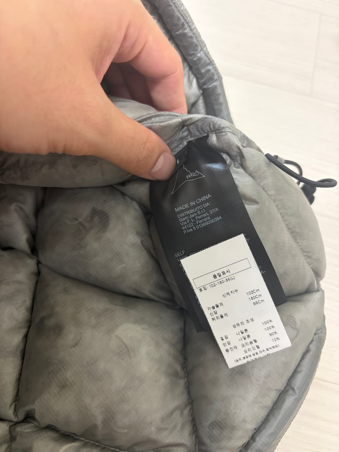 로아 하이킹 누나 800 후드 다운 패딩 베스트 그레이 L 상품이미지6