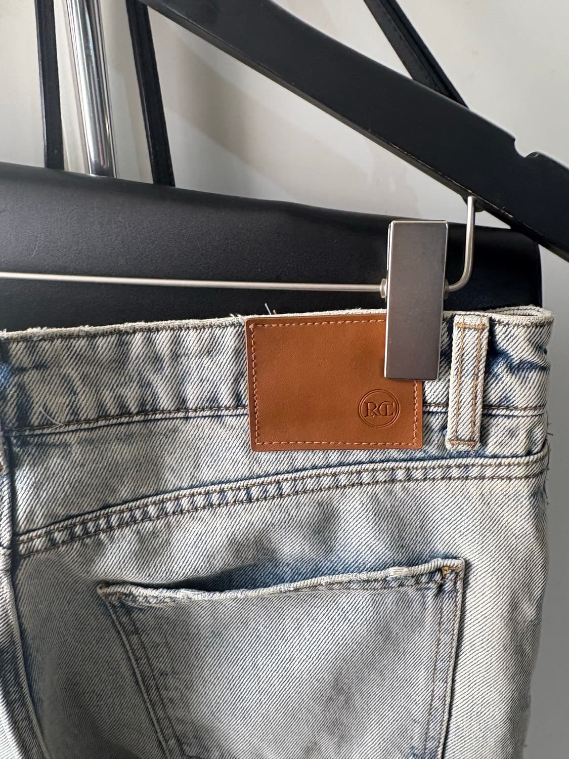 RECTO 데미지 워싱 와이드 청바지 S 상품이미지4