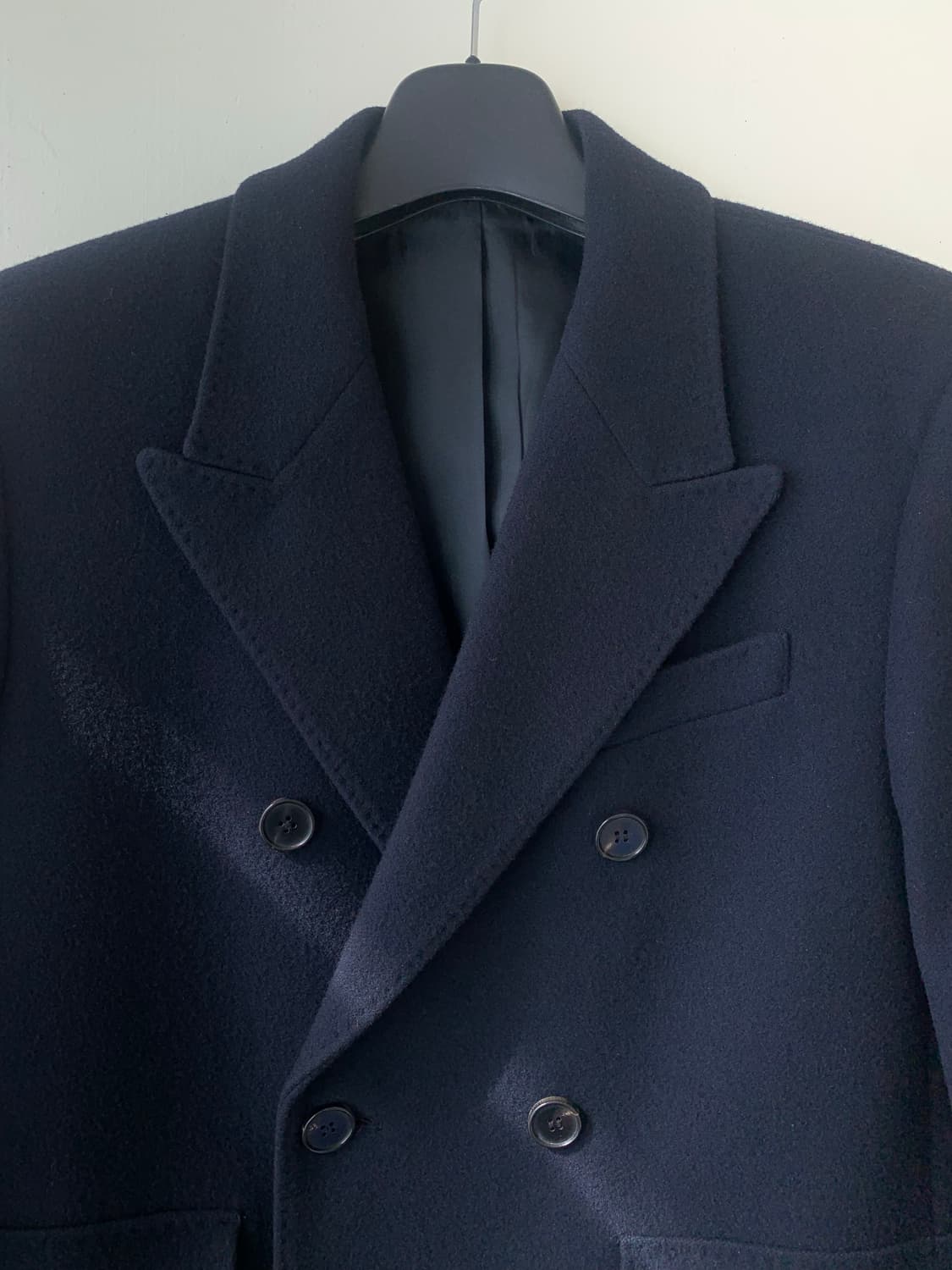 커스텀멜로우 더블코트 다크네이비 상품이미지2