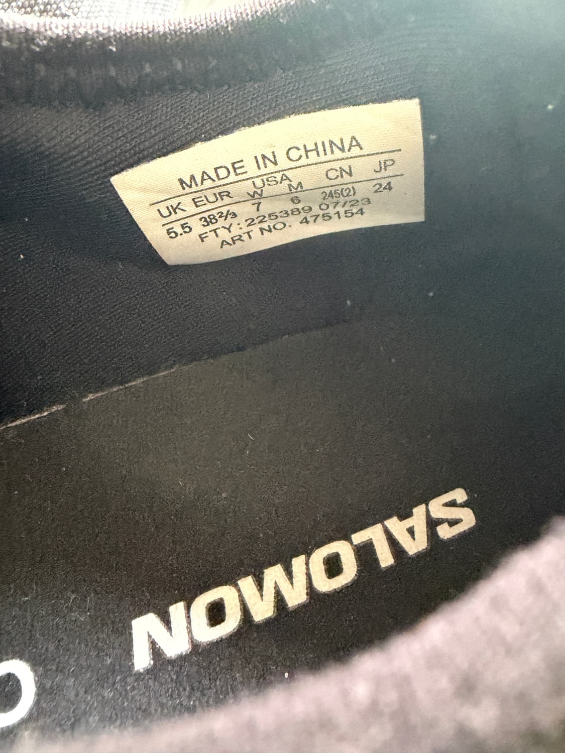 살로몬 x 꼼데가르송 슬립온 플랫폼 블랙  CDG x SALOMON Sl 상품이미지6