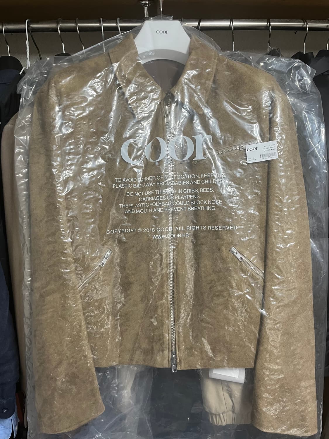 쿠어 버팔로 스웨이드 멀티 집 워시드 레더 자켓 XL 상품이미지3