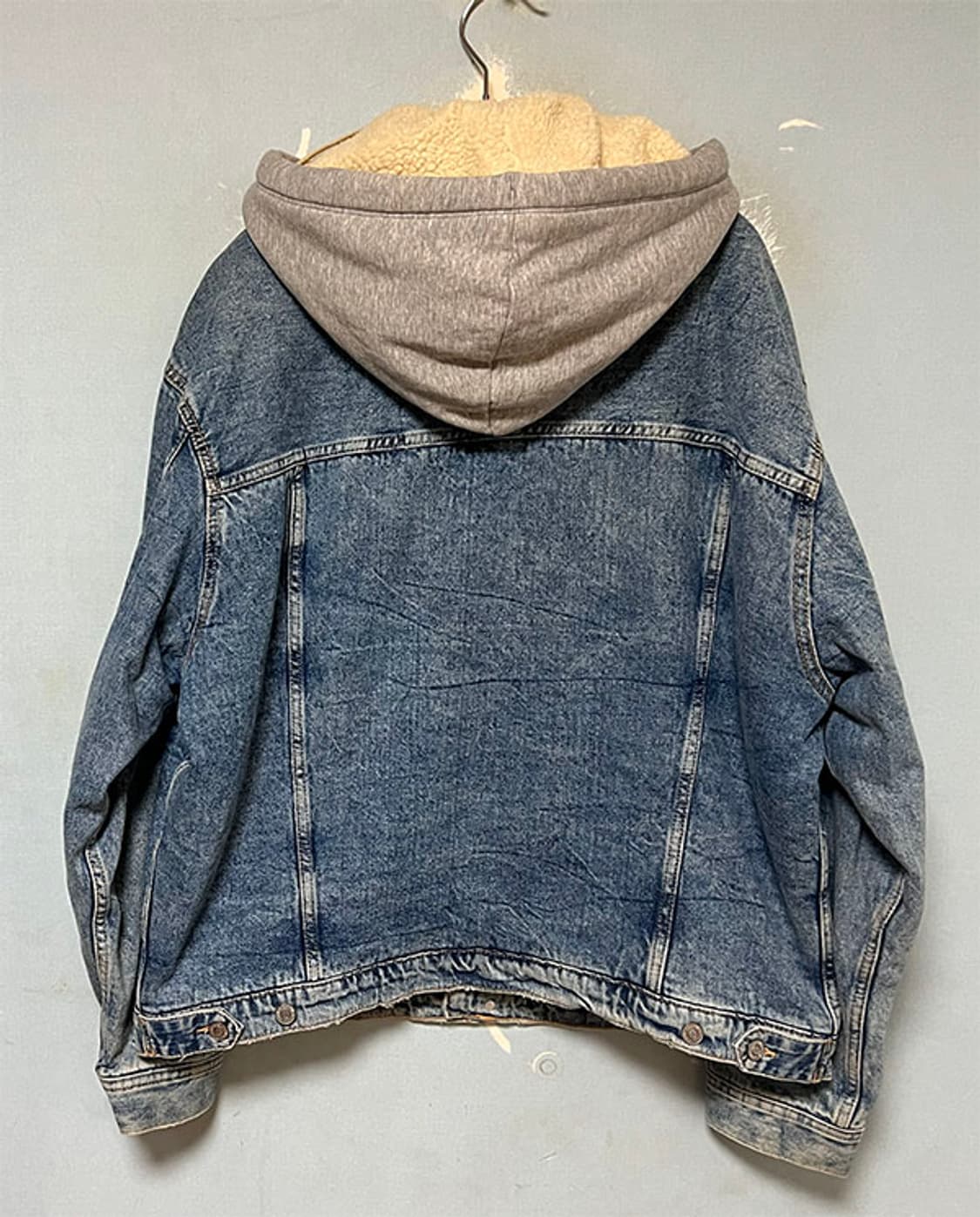 H&M 남자 후드 양털 청자켓 트러커 겨울 캐주얼 XL 105 상품이미지2