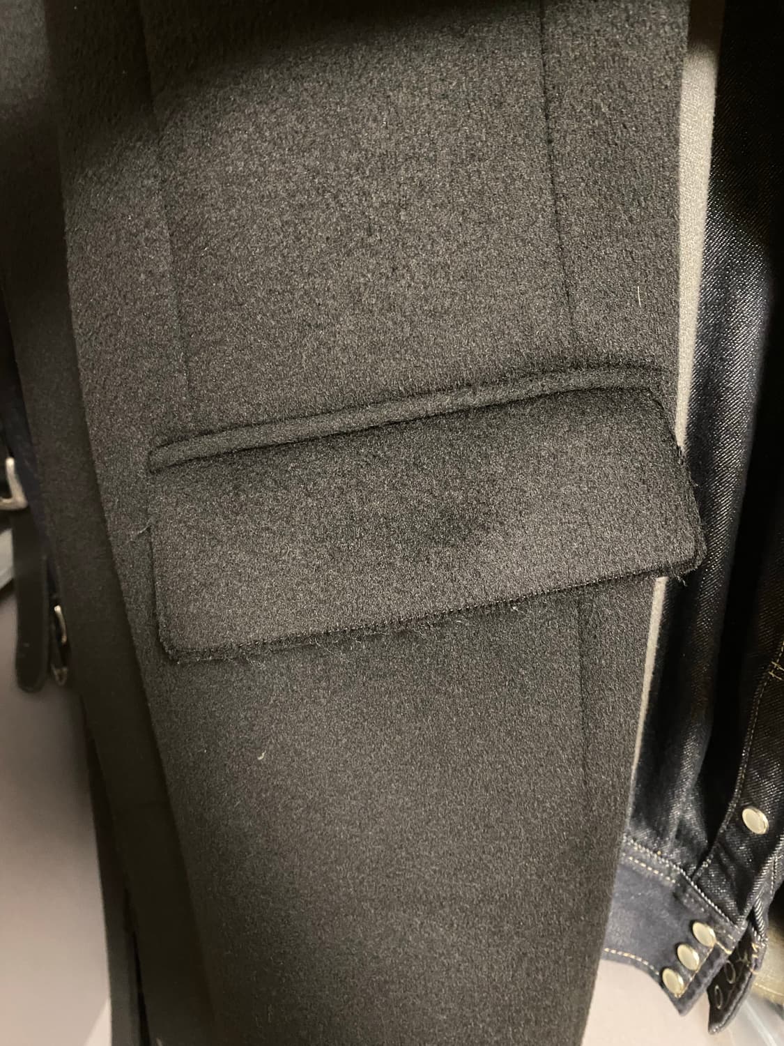 토니웩 캐시미어 컷팅 크루도 코트 상품이미지5