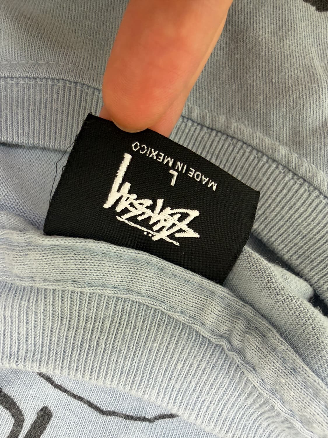 스투시 월드투어 반팔티셔츠 하늘색 상품이미지3