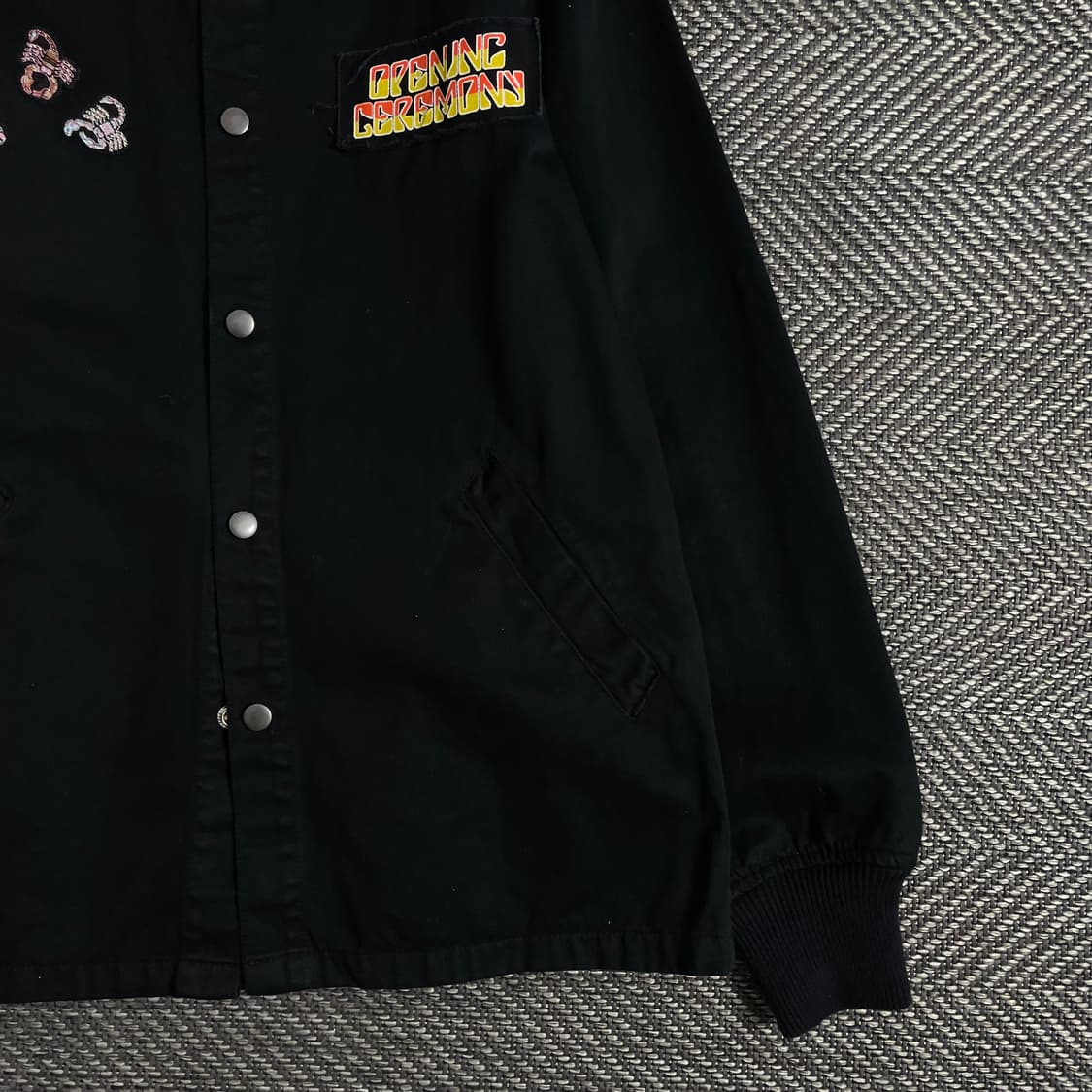 오프닝세레모니 빅로고 블랙 워크 자켓o 3064 상품이미지4