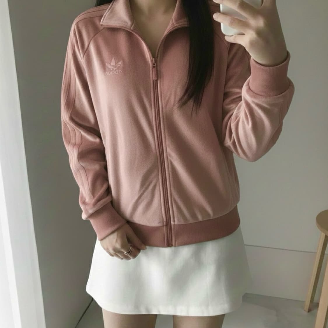 아디다스 인디고 핑크 산딸기 벨벳 트랙탑 져지 상품이미지1