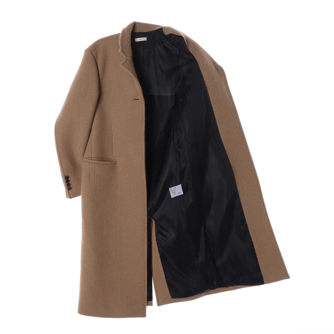 렉토 21FW KUSE 라이트 오버사이즈 울 알파카 롱 코트 베이지 상품이미지2