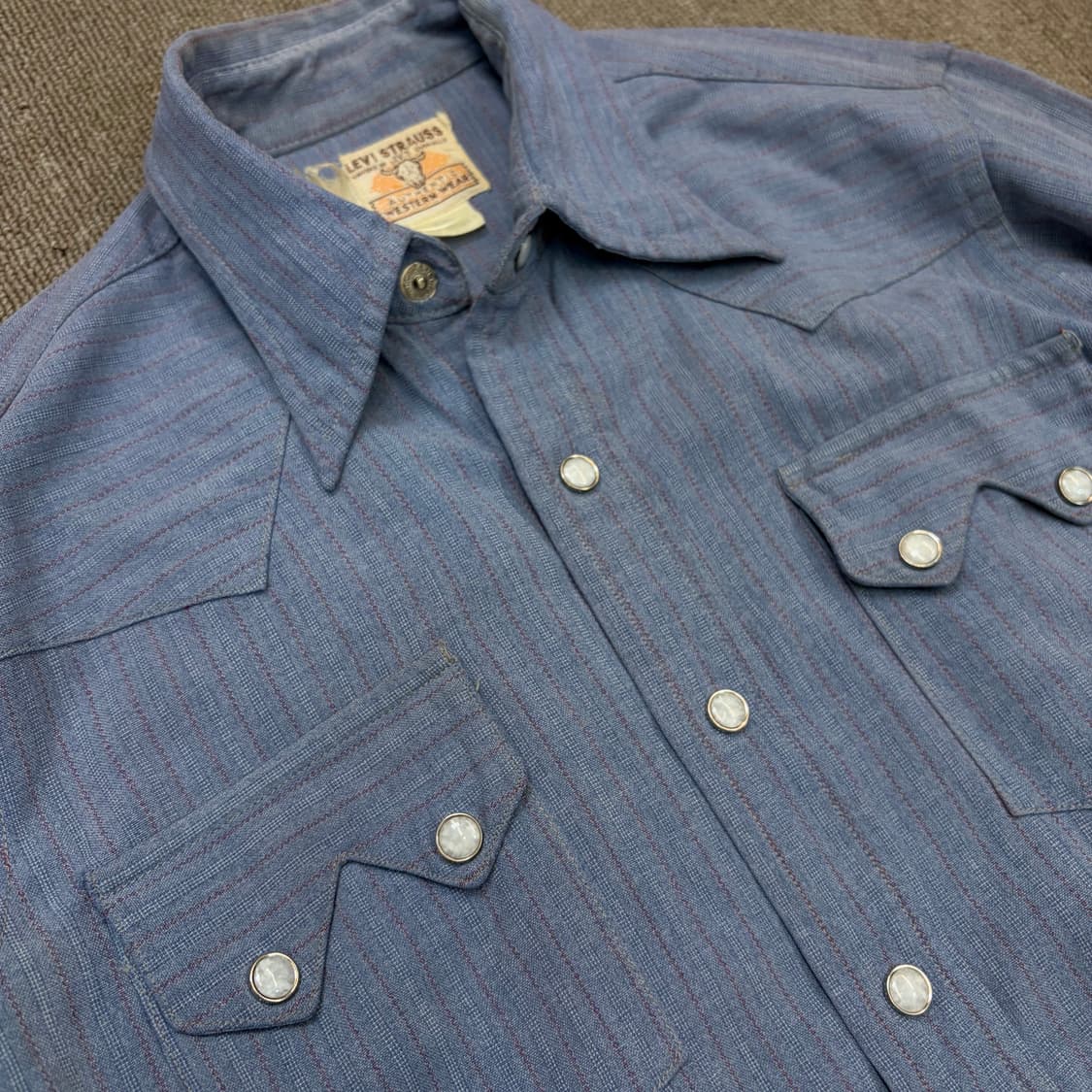 50s levis 리바이스 빈티지 웨스턴 셔츠 s 상품이미지2