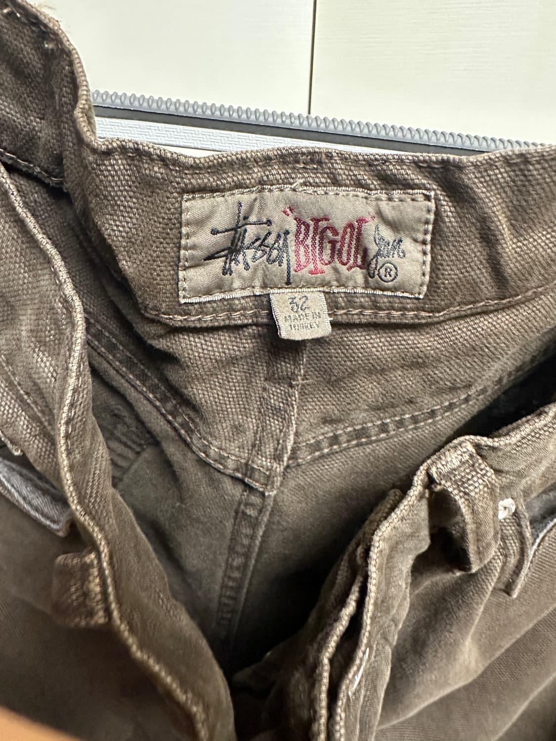 스투시 워시드 캔버스 브라운 32 상품이미지3