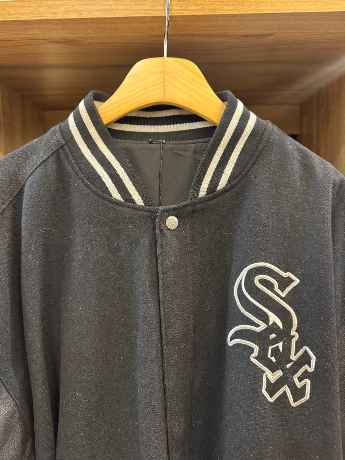 USA 빈티지 레더 바시티자켓 B58 상품이미지2