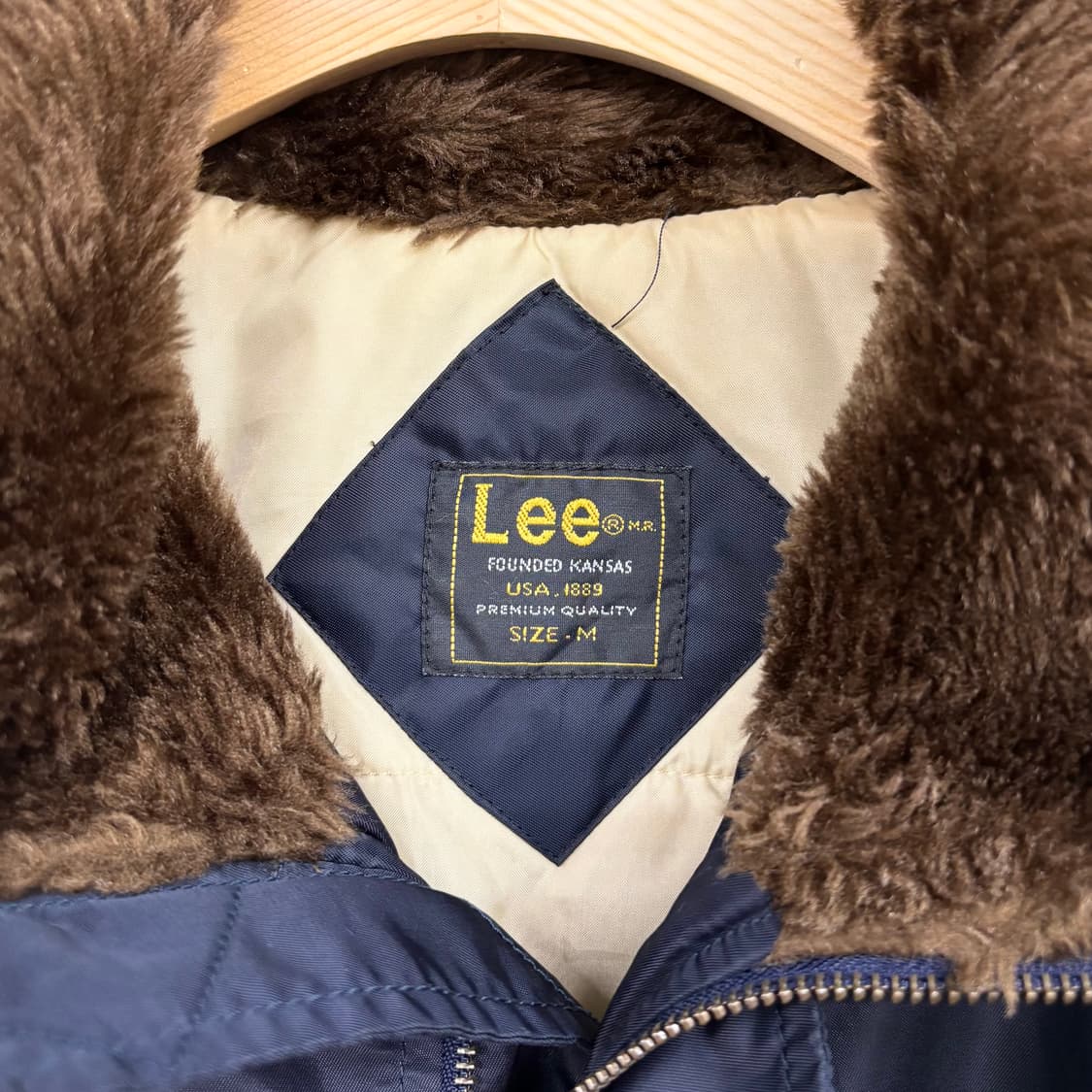 (M) 90s Lee 퍼 넥 항공 점퍼 자켓 made in JAPAN 상품이미지5