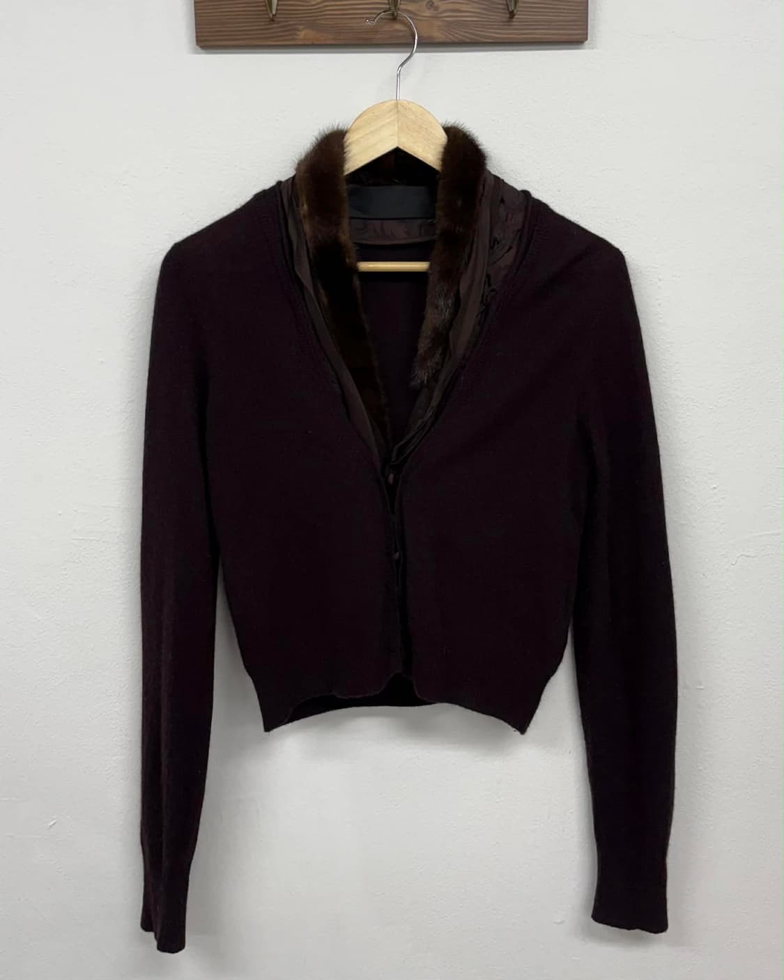 [90] 오브제 밍크 실크 니트 가디건 상품이미지1