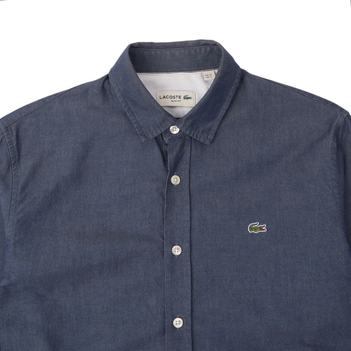 라코스테 네이비 로고 코튼 셔츠 상품이미지2