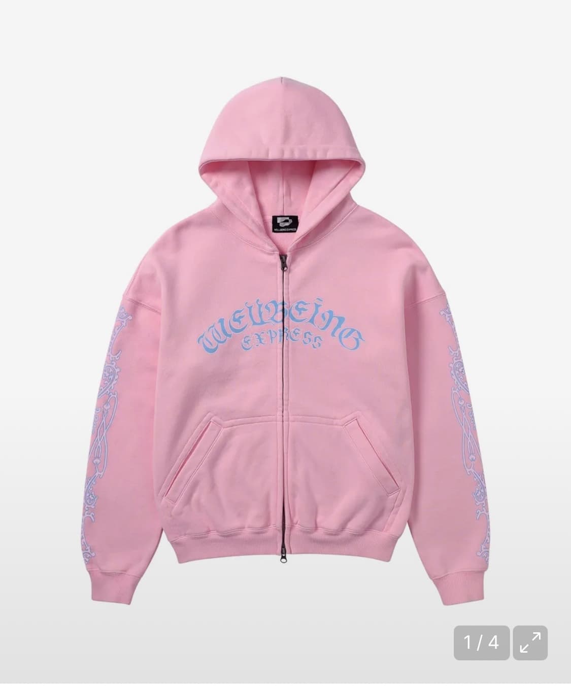 웰빙익스프레스 팬시 후디 후드집업 핑크 상품이미지1