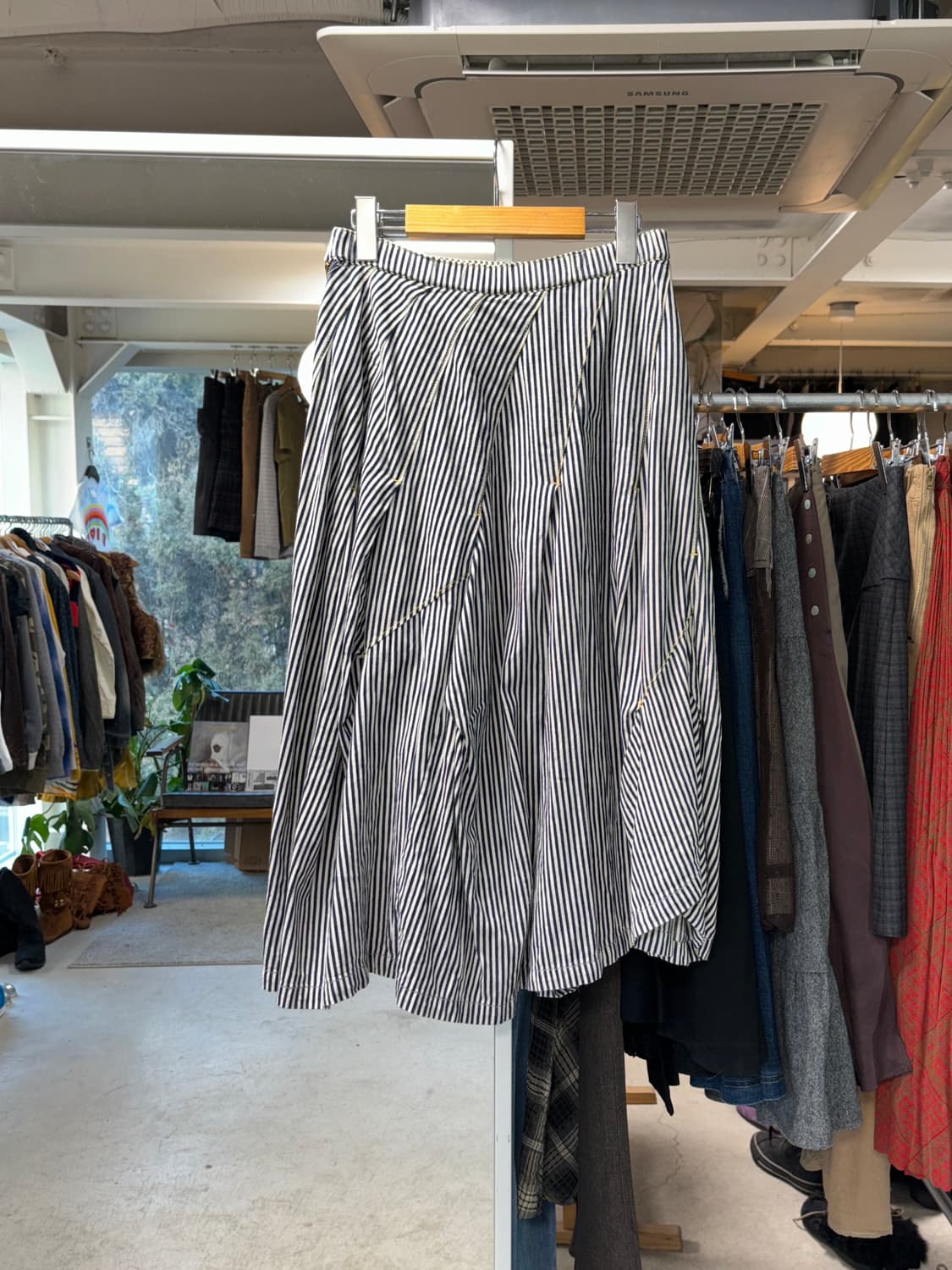 메르시보꾸 스트라이프 벌룬 스커트 상품이미지2
