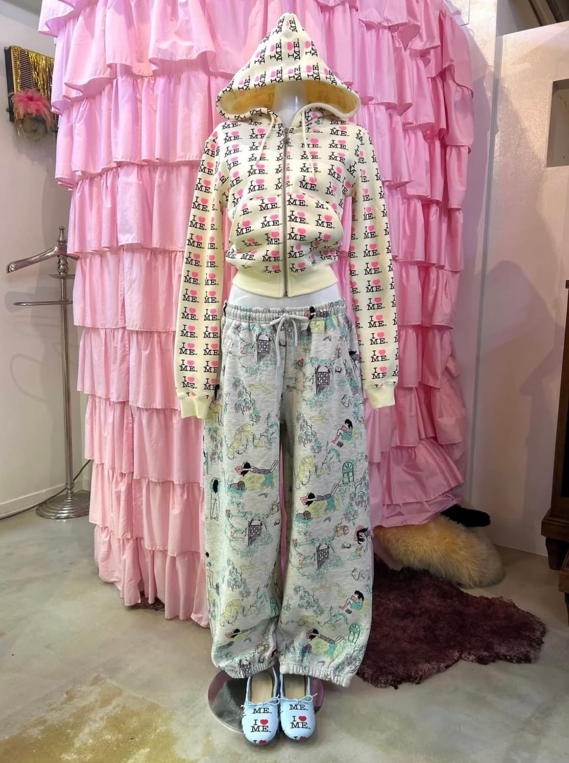 [S,M]애슐리 윌리엄스 26ss 아이 하트 미 베이비 후드집업/옐로우 상품이미지4