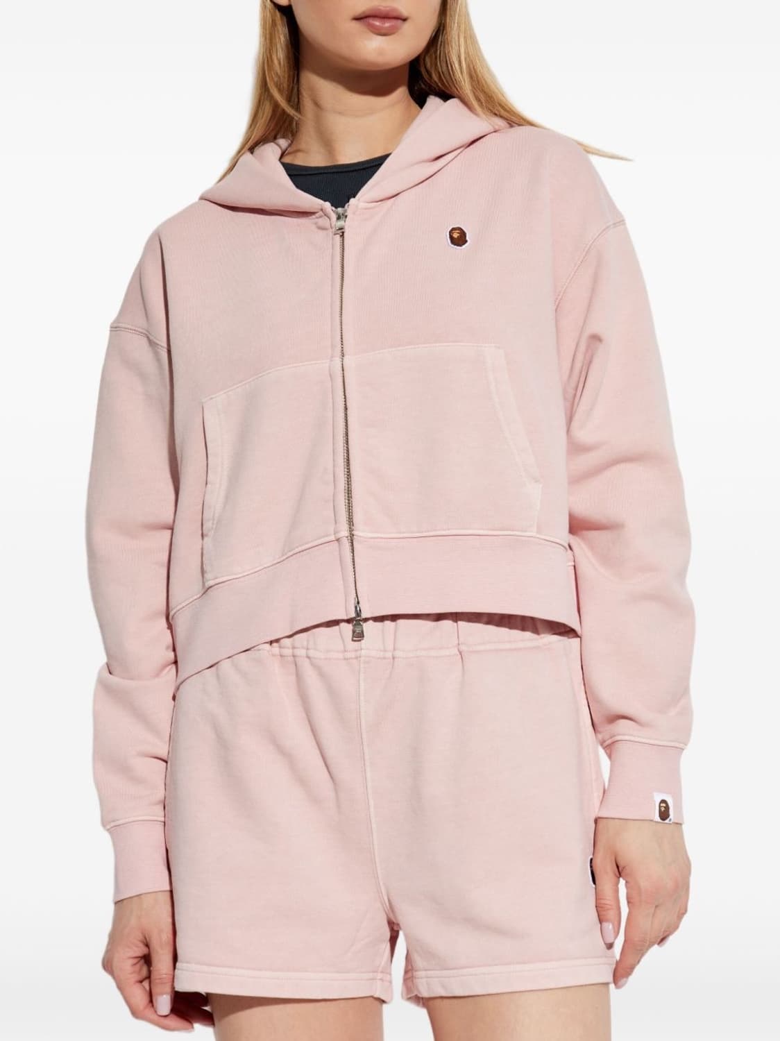 베이프 핑크 크롭 집업후드 M 상품이미지6