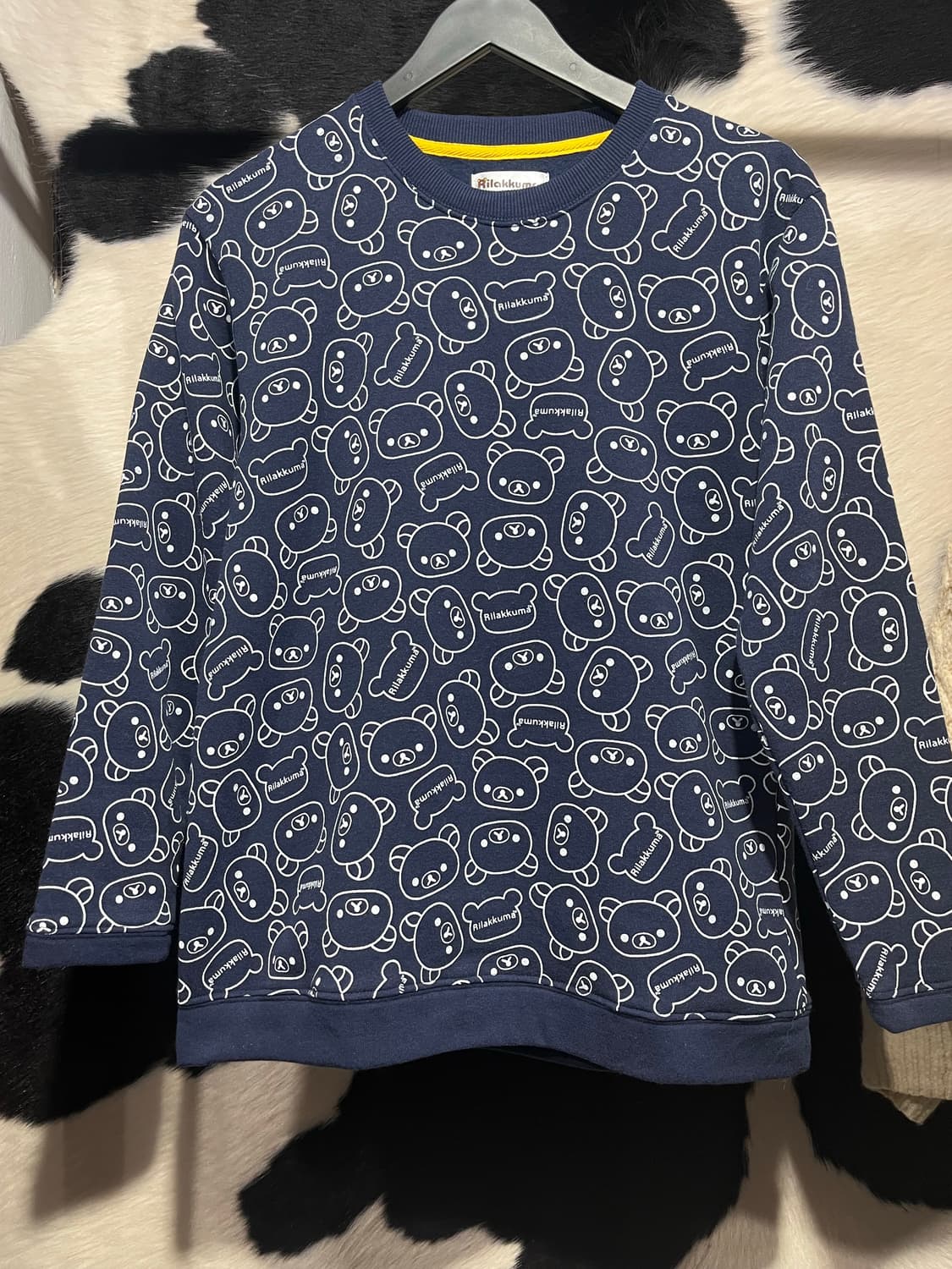 리락쿠마 프린팅 맨투맨 상품이미지2