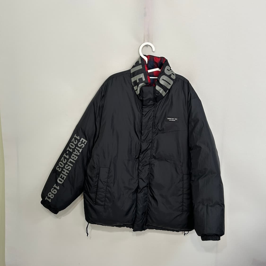 게스 남성 덕다운 패딩 100 한겨울 상품이미지1