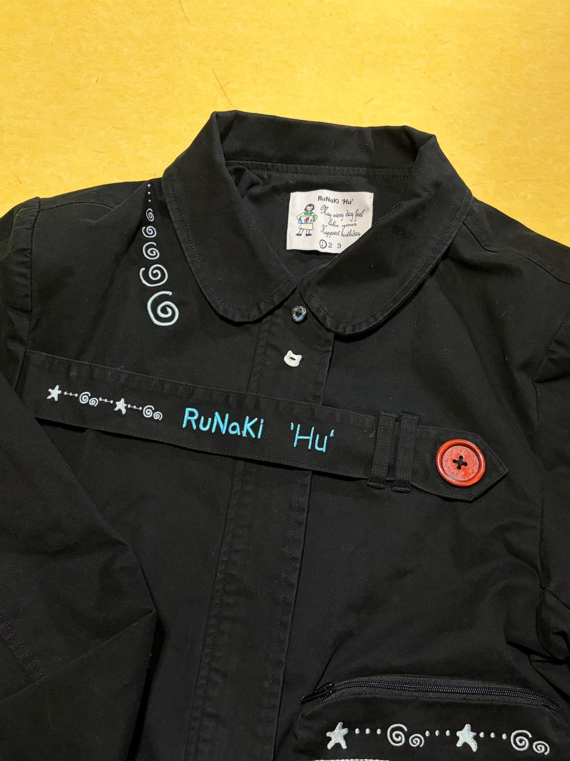 루나키후 메데타시 코튼 자켓 블랙 상품이미지3