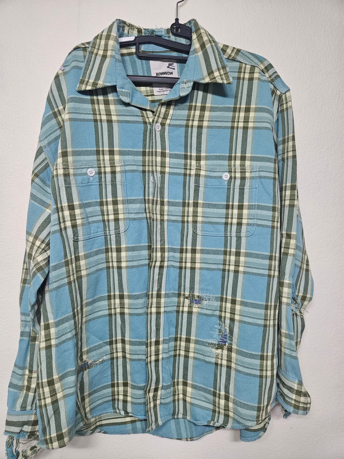 바우와우 Bowwow 리페어 플란넬 디스 셔츠 세인트미카엘 m 상품이미지1