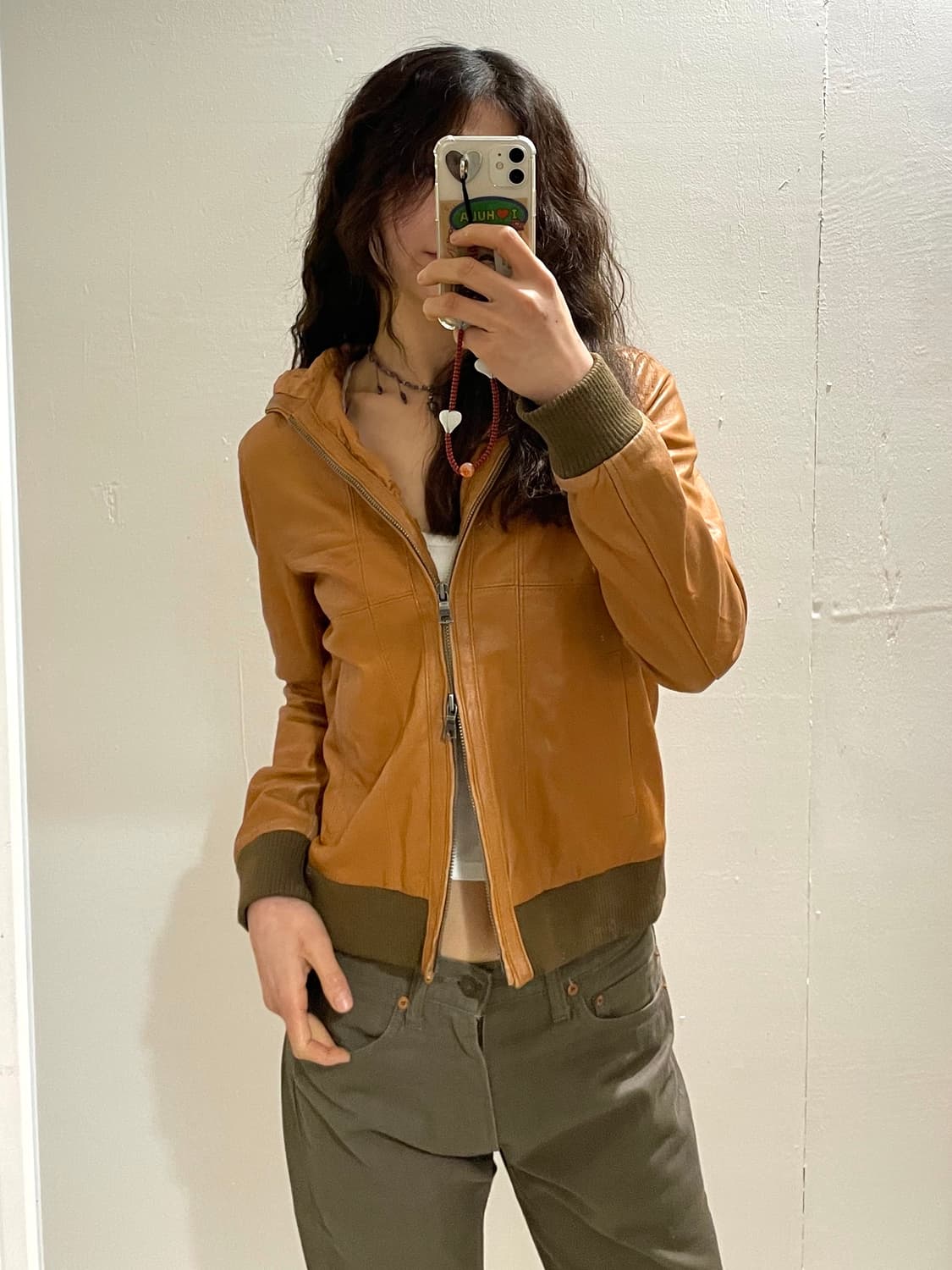 빔스 보이 후드 레더 자켓 상품이미지2