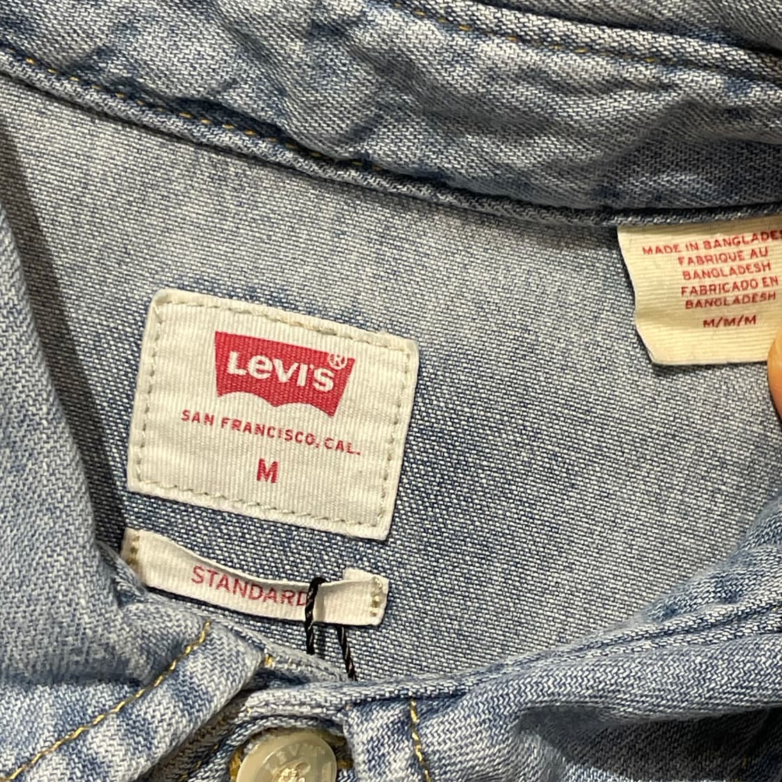 (M) Levi's 리바이스 코튼 데님 셔츠 상품이미지6