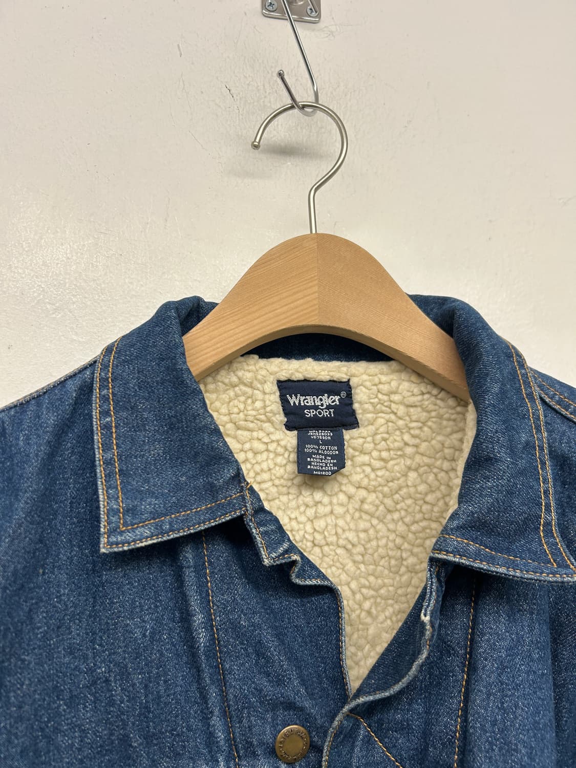 90s 랭글러 스포츠 데님 쉐르파 자켓 상품이미지4