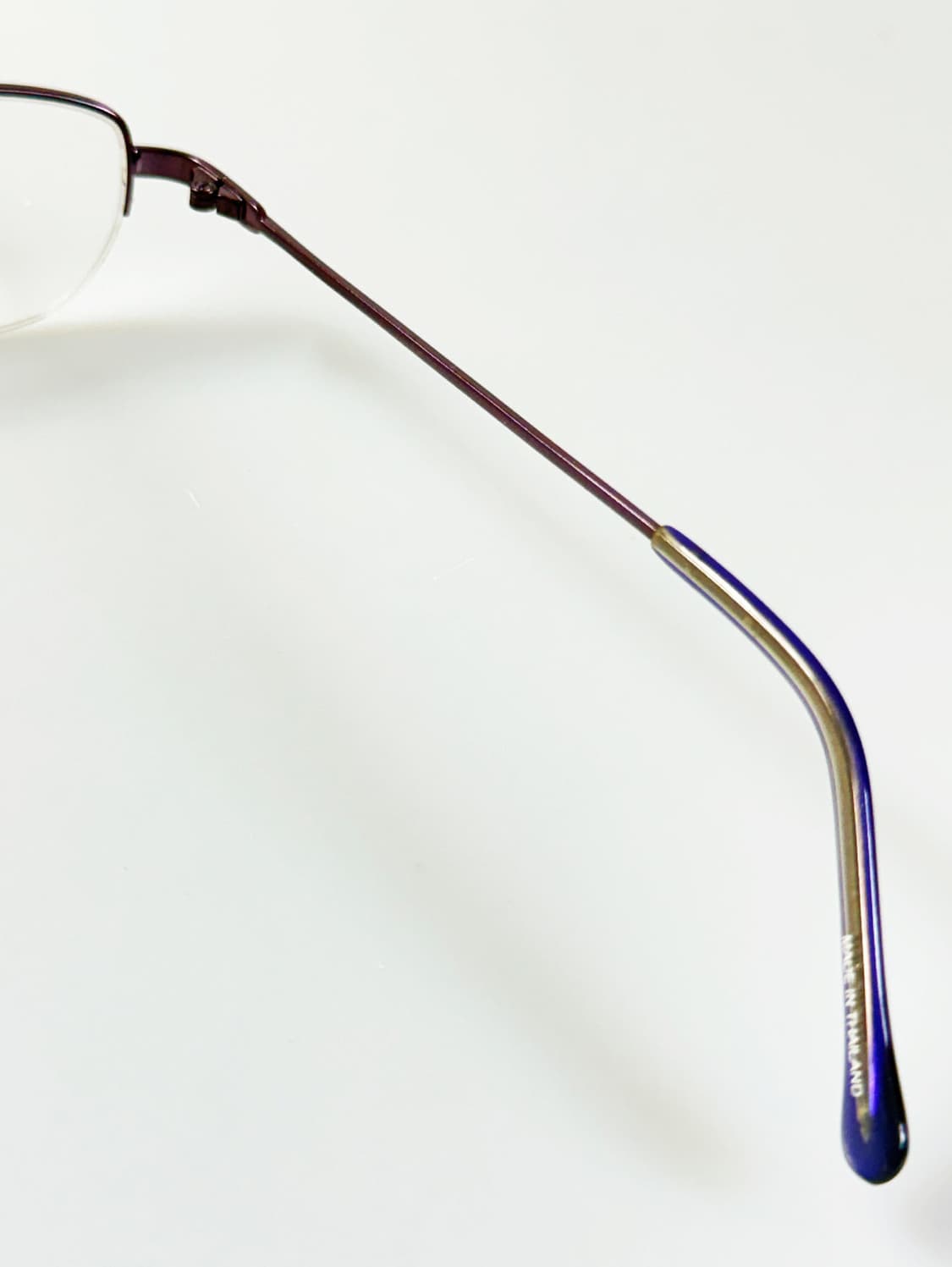 90s KIPLING 퍼플 스퀘어 메탈 반무테 빈티지 안경 상품이미지6