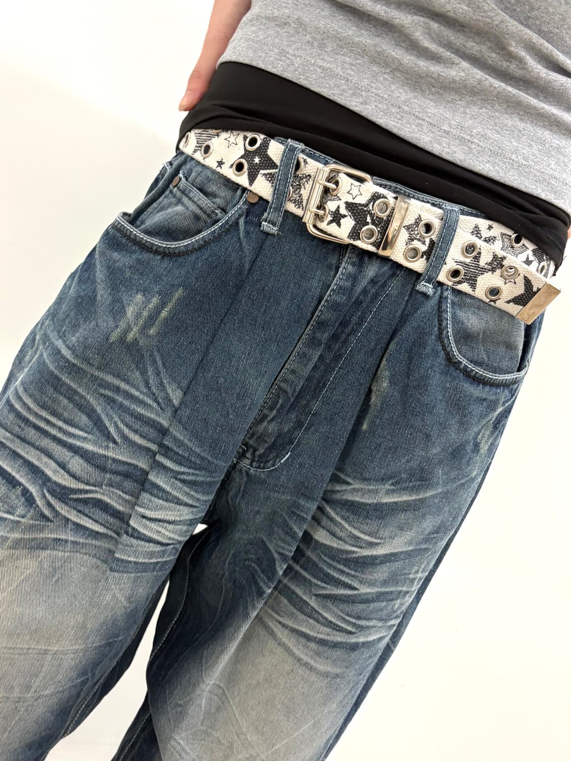 90s'빈티지 자수 힙합팬츠 상품이미지2