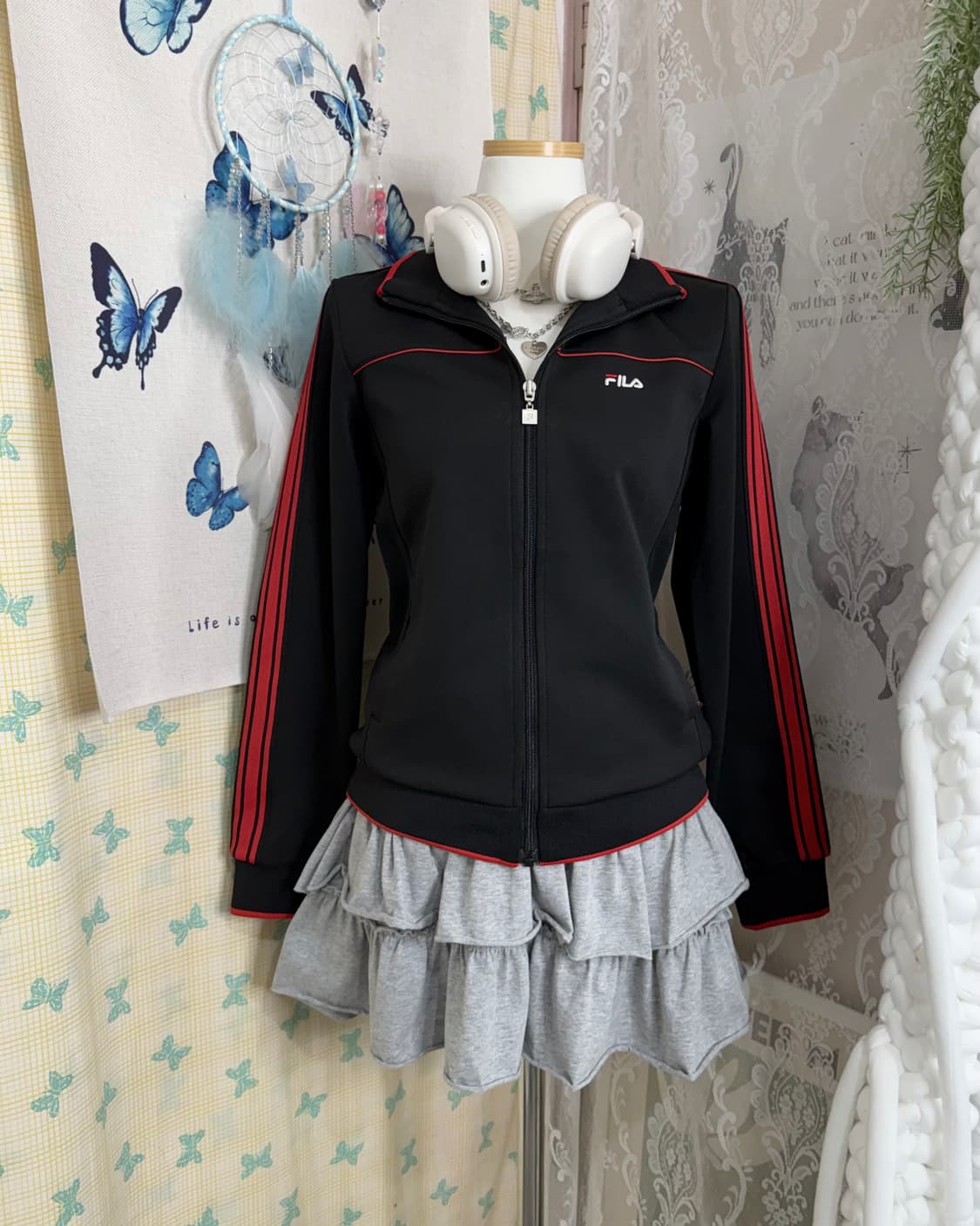 휠라 블랙 & 레드 져지 상품이미지1